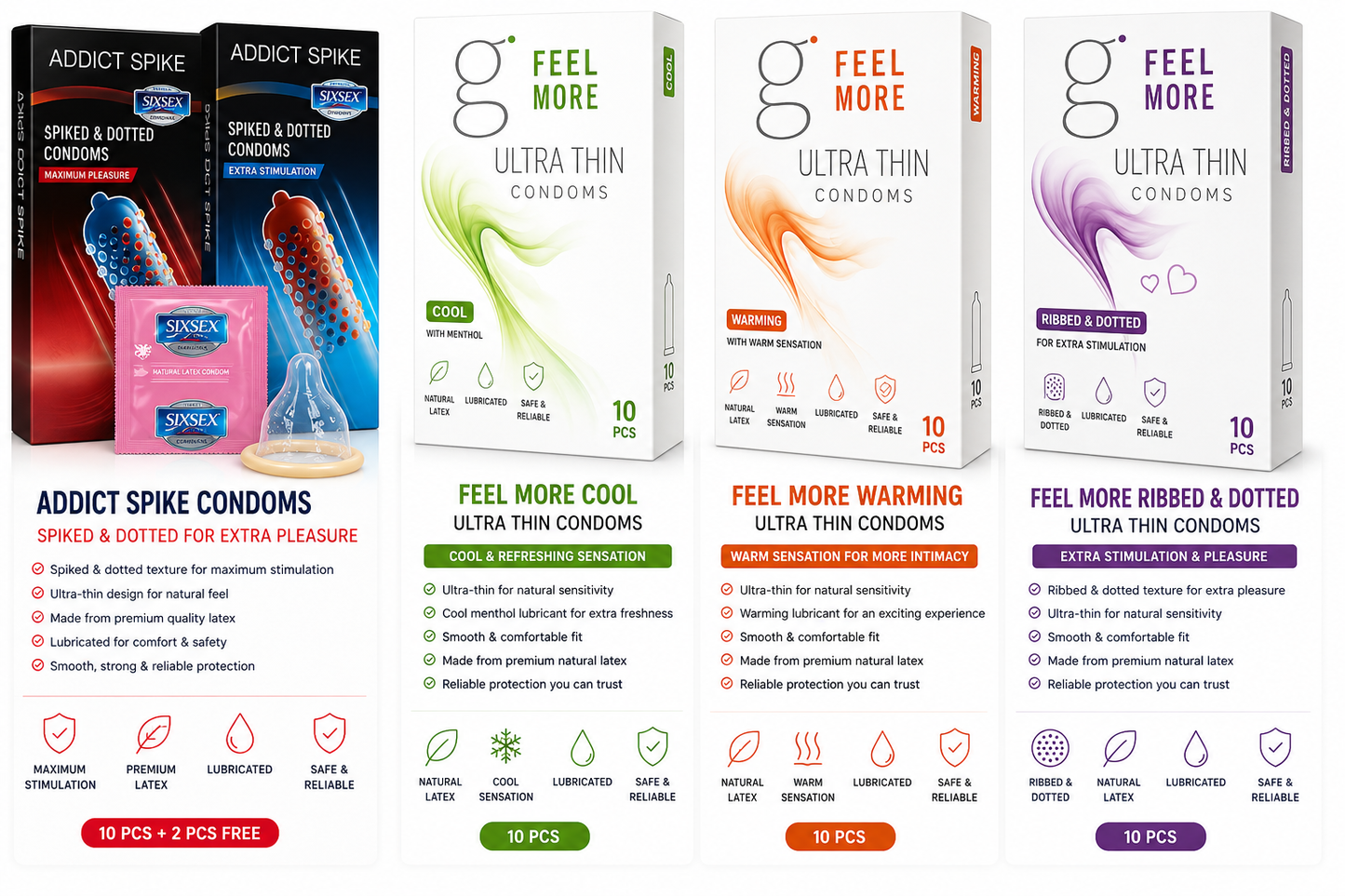 10/12pcs Ultra Thin Sensitive Condom