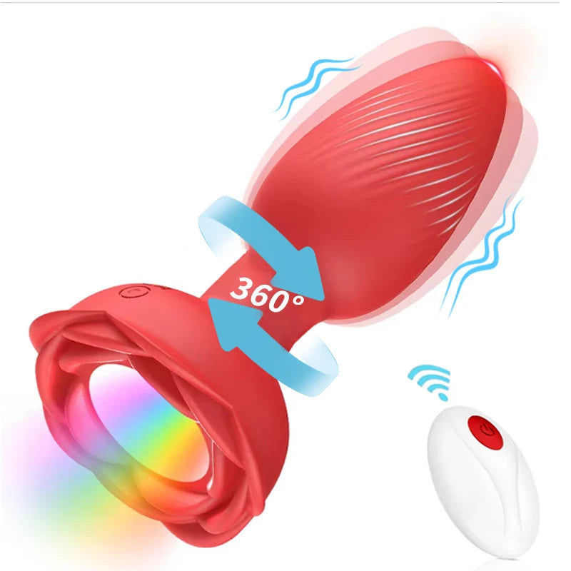 360 Remote Control Rotating Plug Anal Vibrator