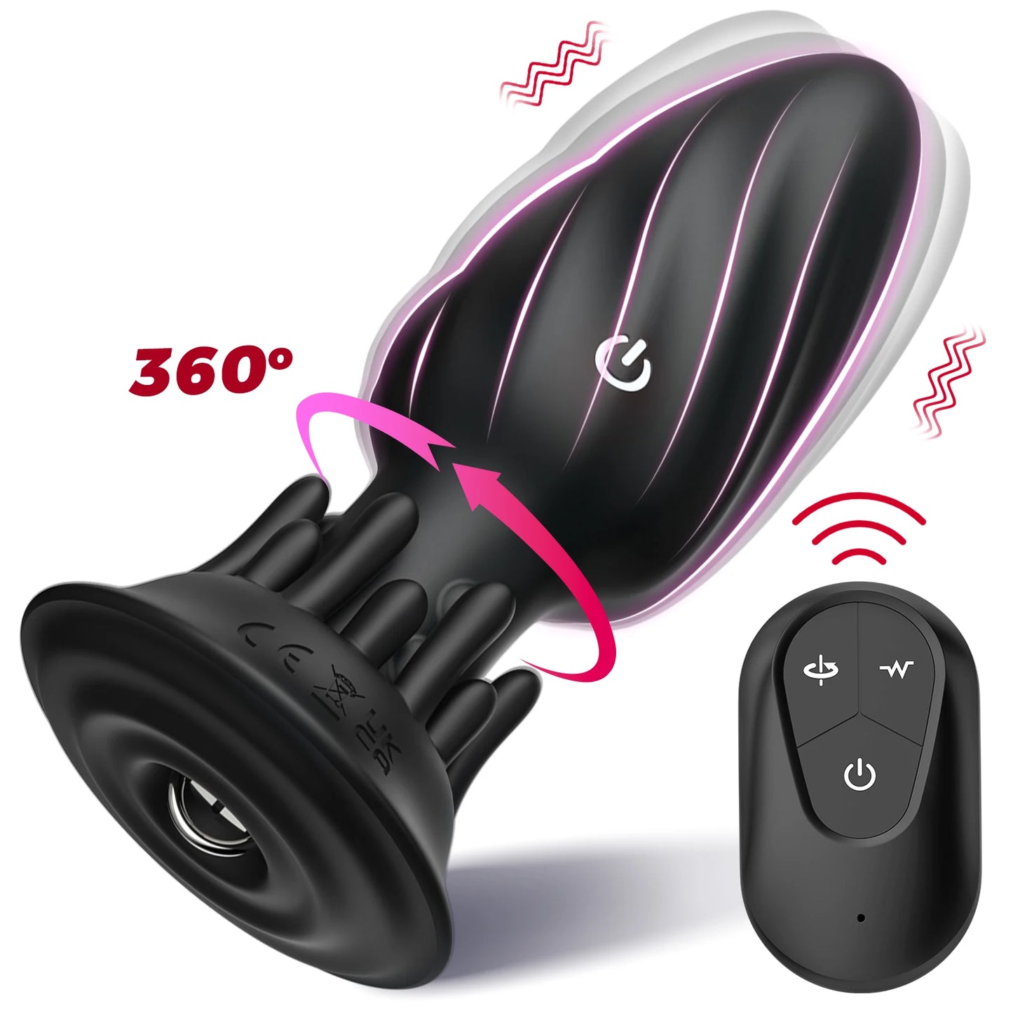 360 Remote Control Rotating Plug Anal Vibrator