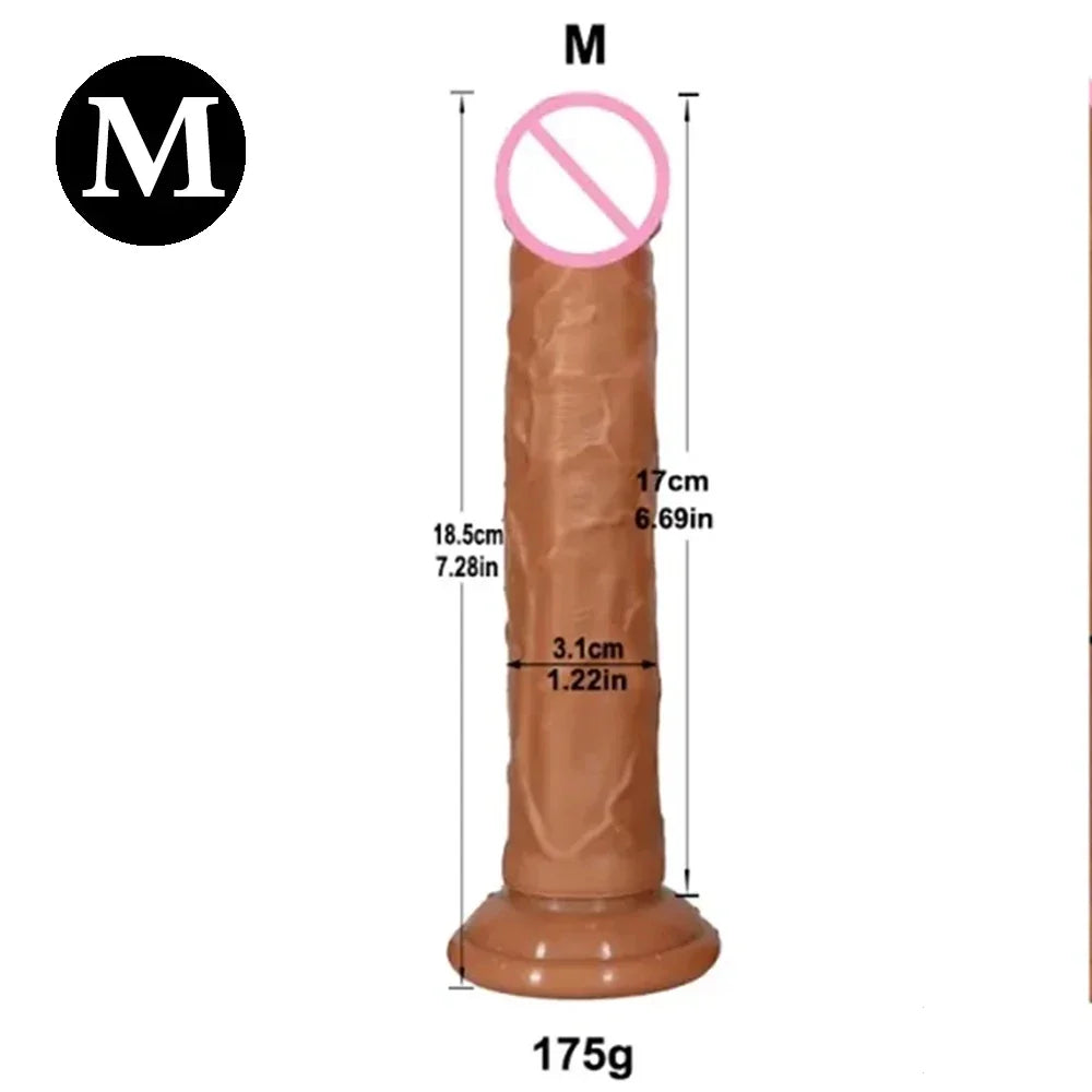 5 Sizes Double Layer Silicone Dildo