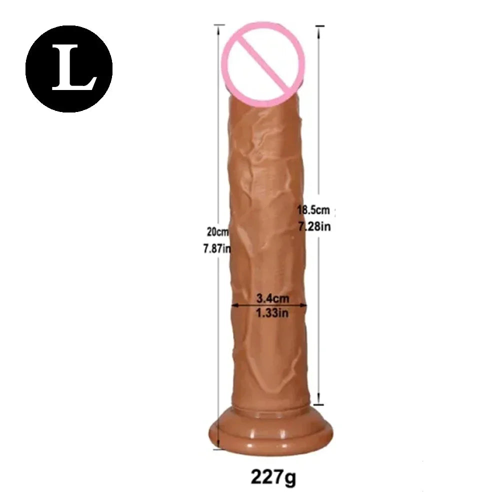 5 Sizes Double Layer Silicone Dildo