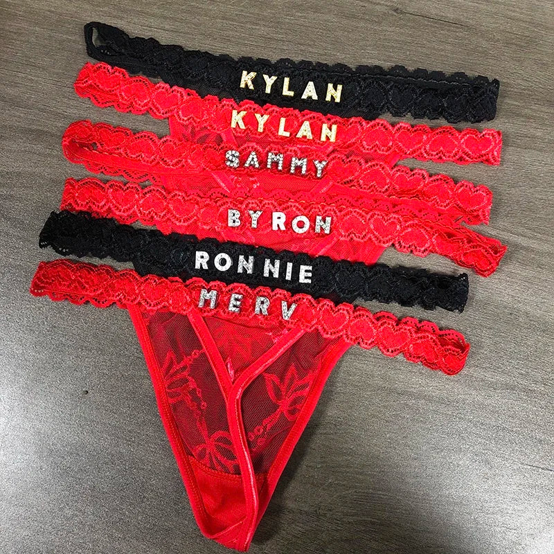 Custom Name Thong Sexy Lace Custom Panties Personalized