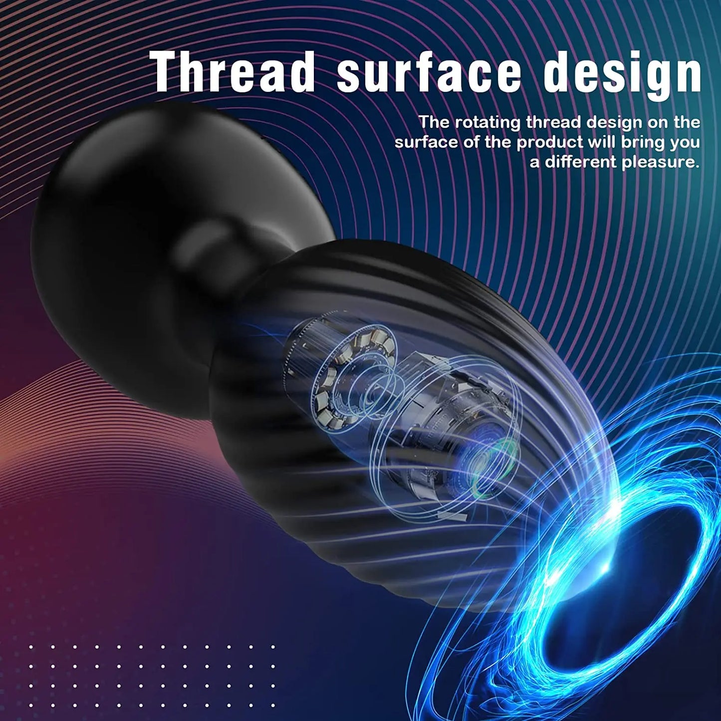 360 Rotation Vibrating Anal Plug 7 Speeds