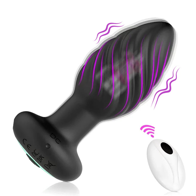 360 Remote Control Rotating Plug Anal Vibrator