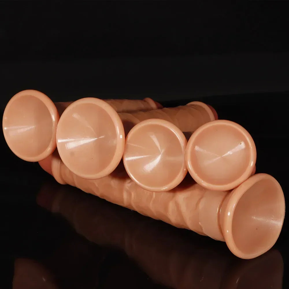 5 Sizes Double Layer Silicone Dildo
