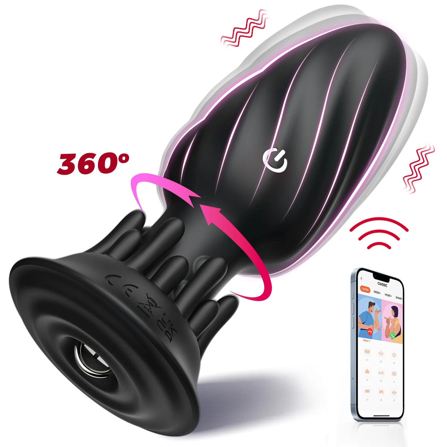 360 Remote Control Rotating Plug Anal Vibrator