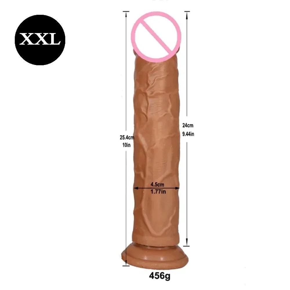 5 Sizes Double Layer Silicone Dildo