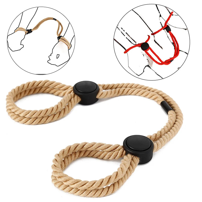 Adjustable Rope Cuff Adjustable Cotton Rope Handcuffs – Toy Lanka