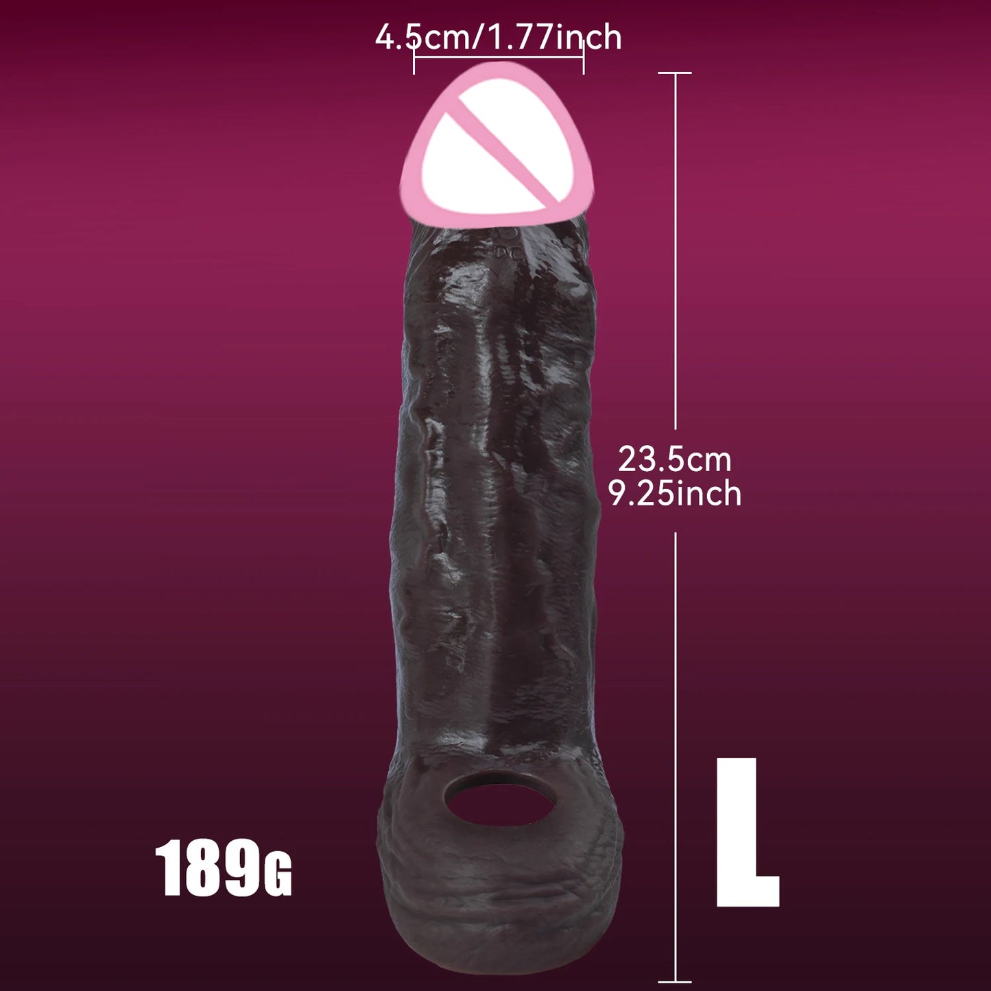 Silicone Penis Sleeve Enlarger – Reusable Extension & Delay Sleeve