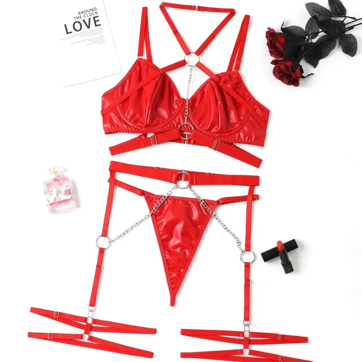 Three-piece Set American Style Exotic Lingerie
