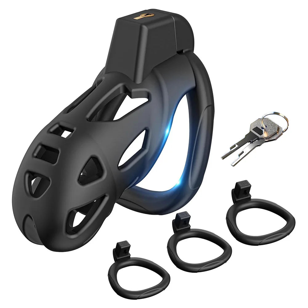 Male Chastity Cage Set Anti Off Lock