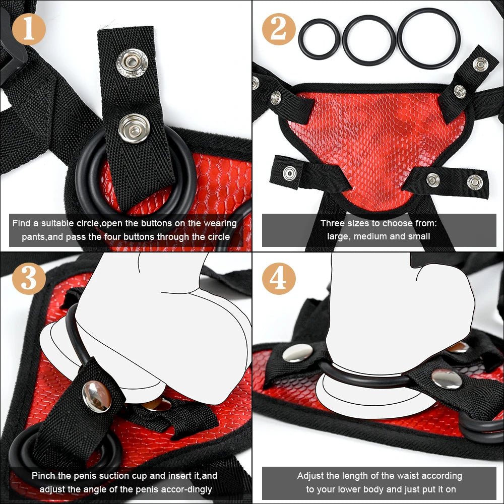 Adjustable Strap-On Harness – Comfortable Wearable Pegging Harness for Couples