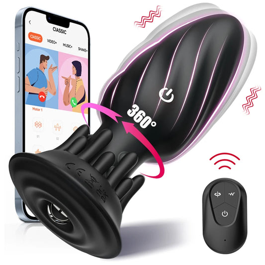 360 Remote Control Rotating Plug Anal Vibrator