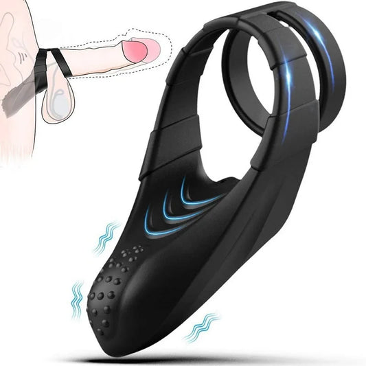 Ejaculation Lock Lasting Vibrators Rings Sex Toys product for Men