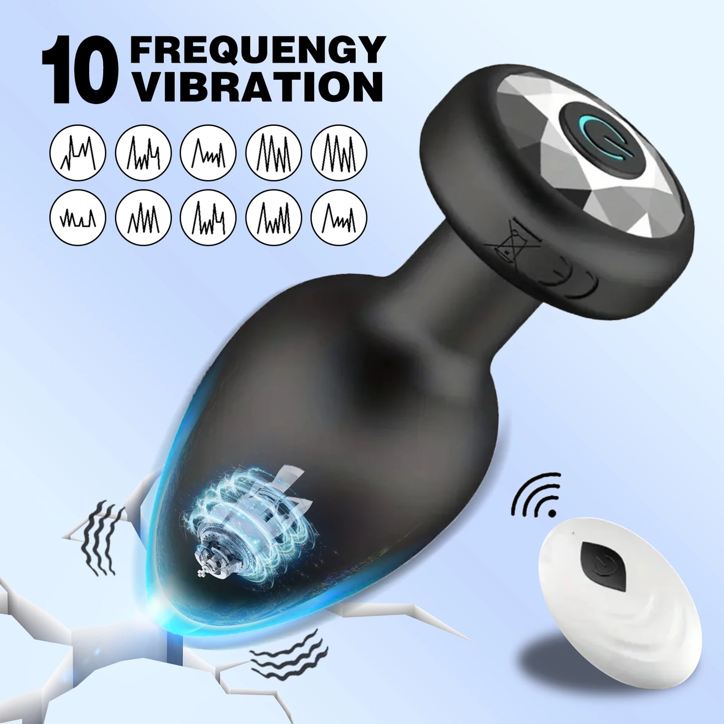 Electric Anal Plug With Remote Control Couple Sex Pleasure Device