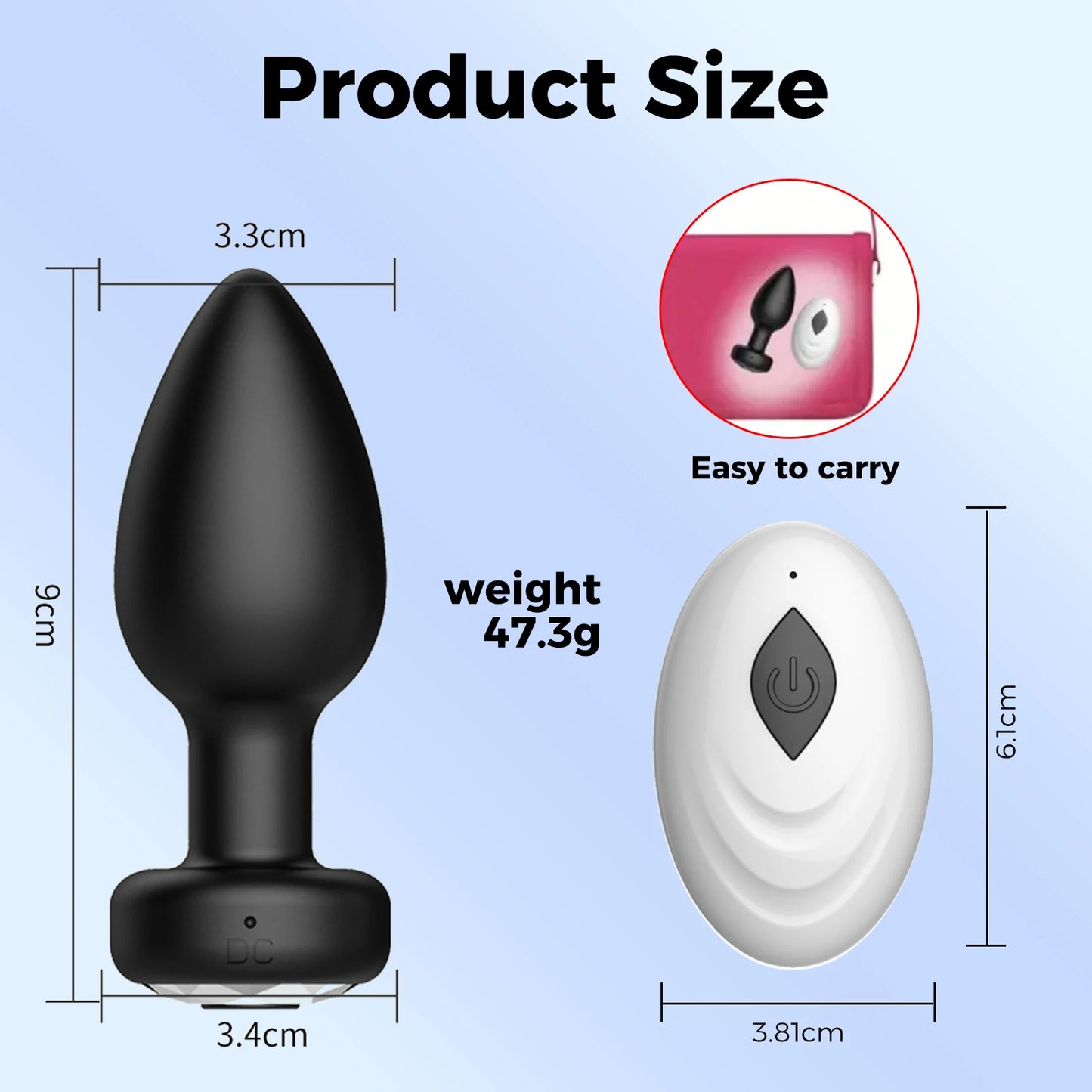 Electric Anal Plug With Remote Control Couple Sex Pleasure Device