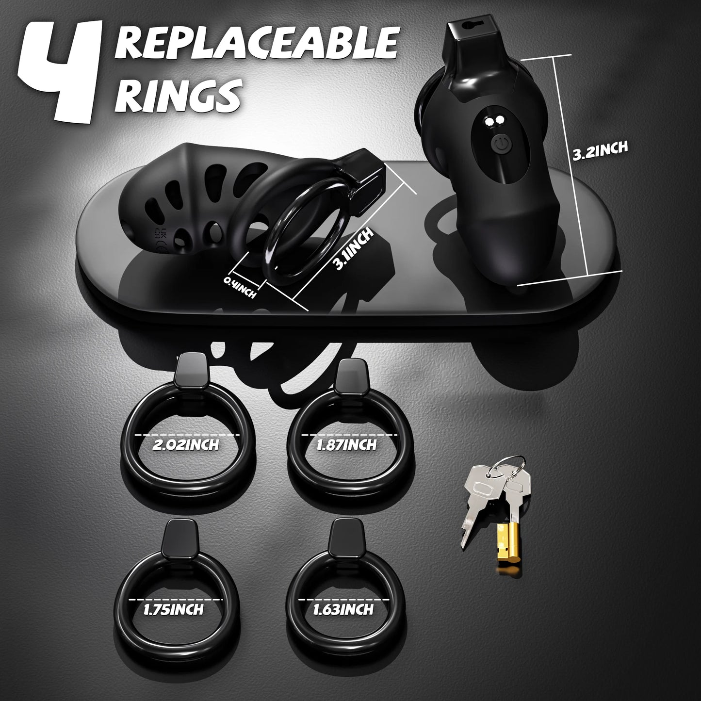 APP Control Vibrating Chastity Cage
