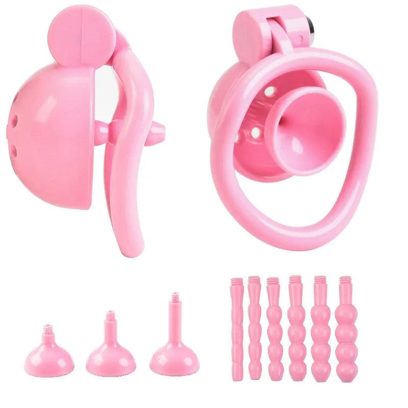 Male Penis Chastity Cage Set 5  Rings