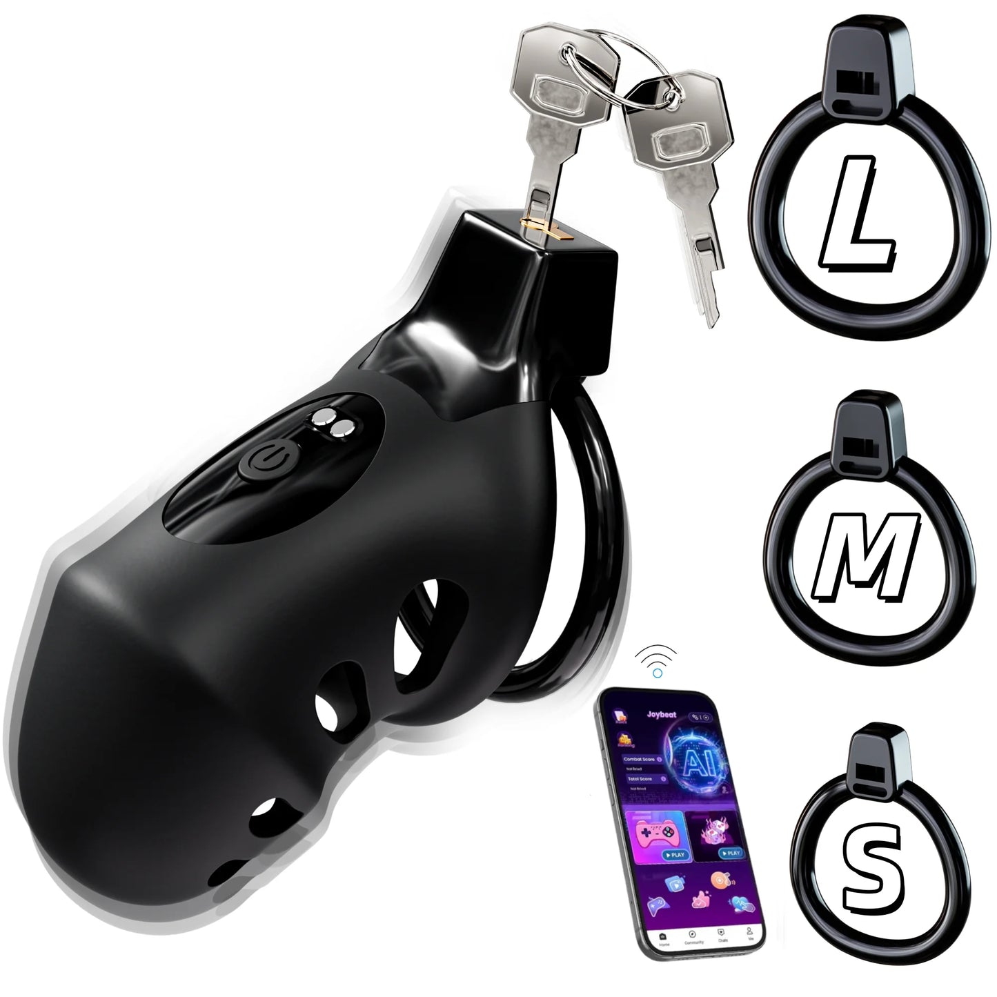 APP Control Vibrating Chastity Cage