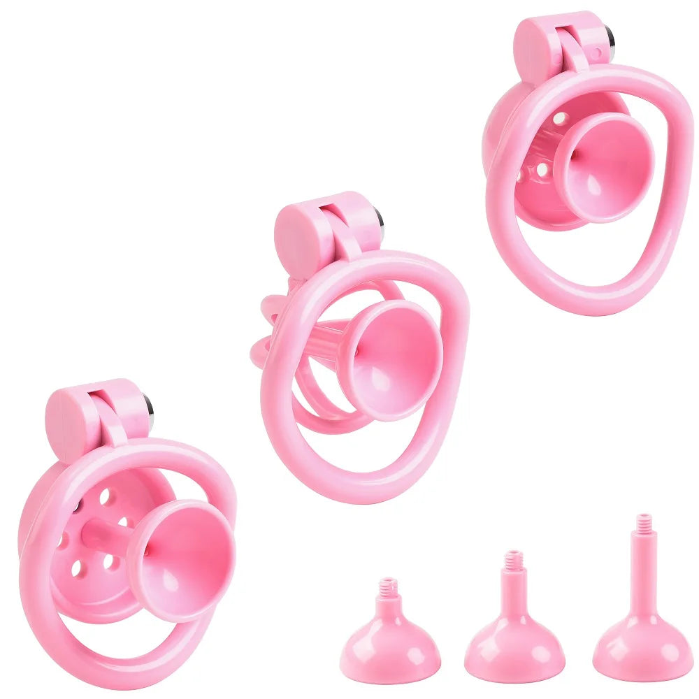 Male Penis Chastity Cage Set 5  Rings
