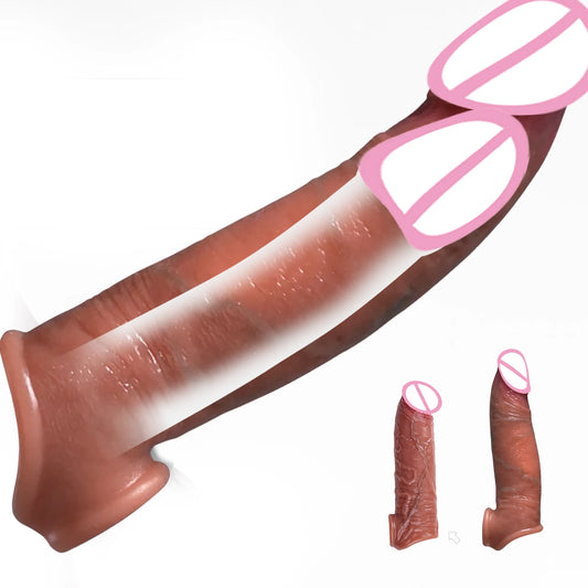 Silicone Penis Sleeve Enlarger – Reusable Extension & Delay Sleeve