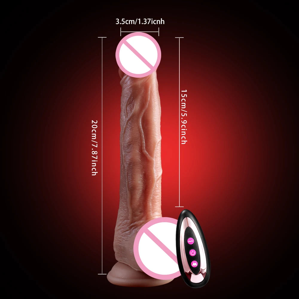 Realistic Dildo Anal Vibrator Stretchable Heated Dick Pussy Masturbator Sexy Adult Sex Toys Penis Gay Sex Machines Butt Plugs 18