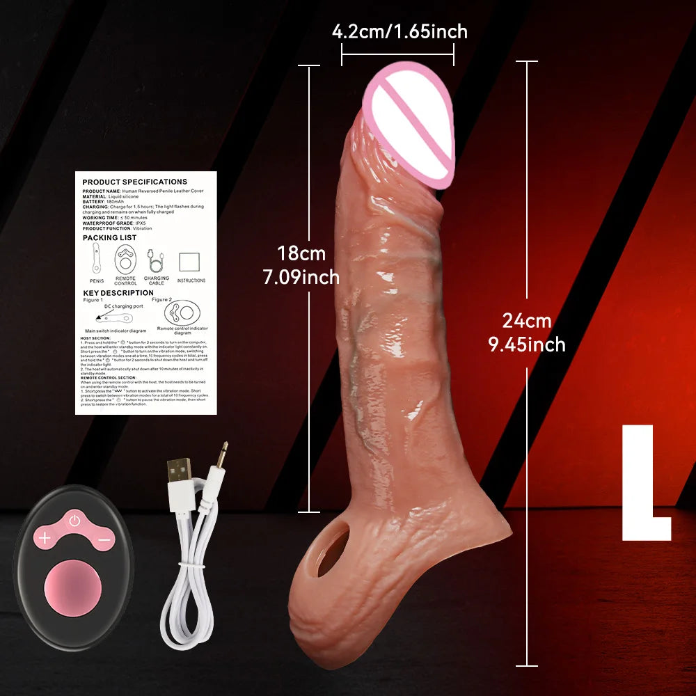 Silicone Penis Sleeve Enlarger – Reusable Extension & Delay Sleeve