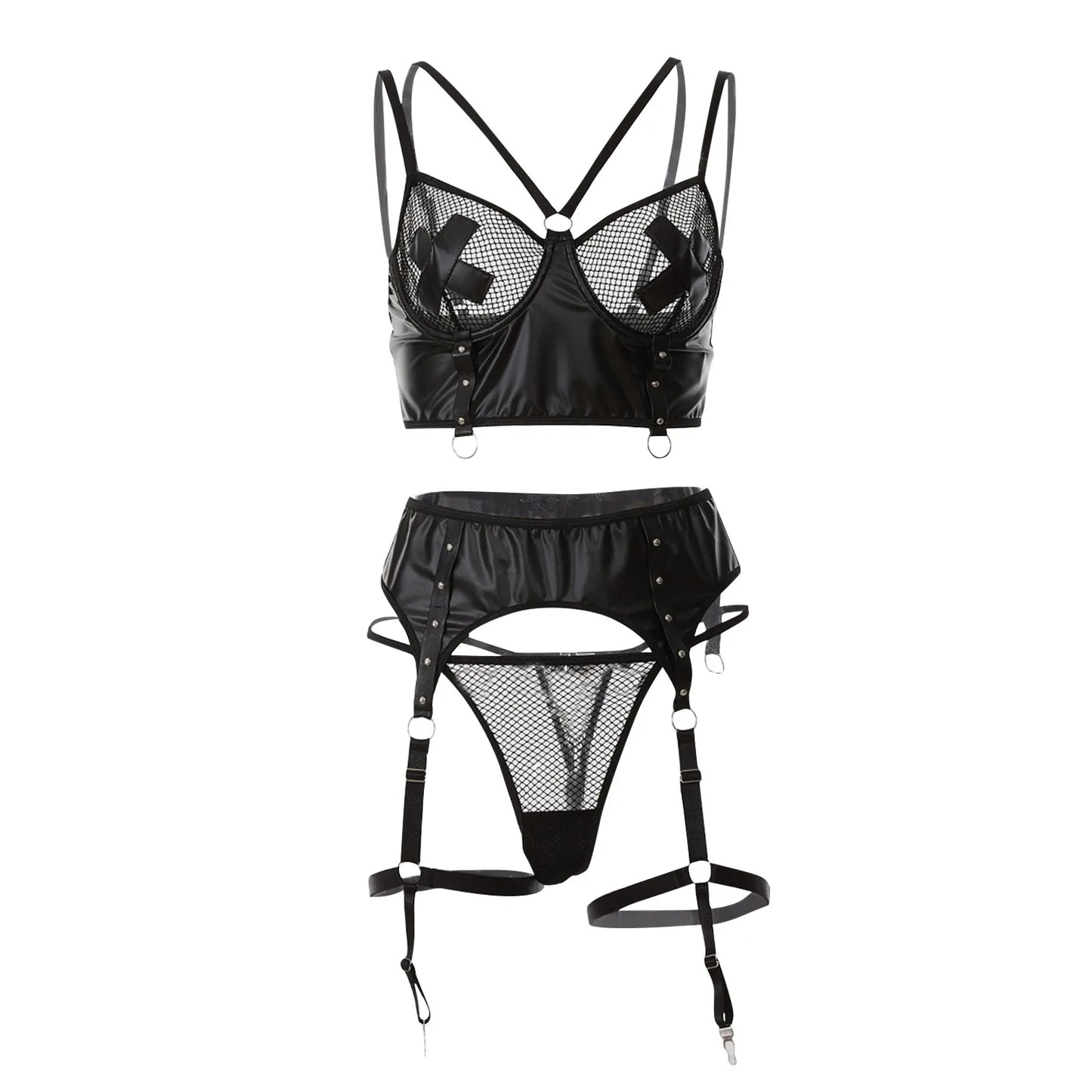 Leather Lingerie Set